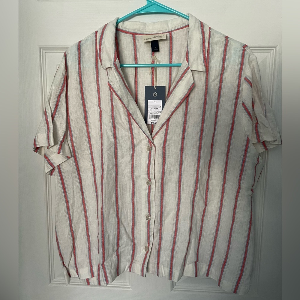 Universal Thread Striped Button Up NWT